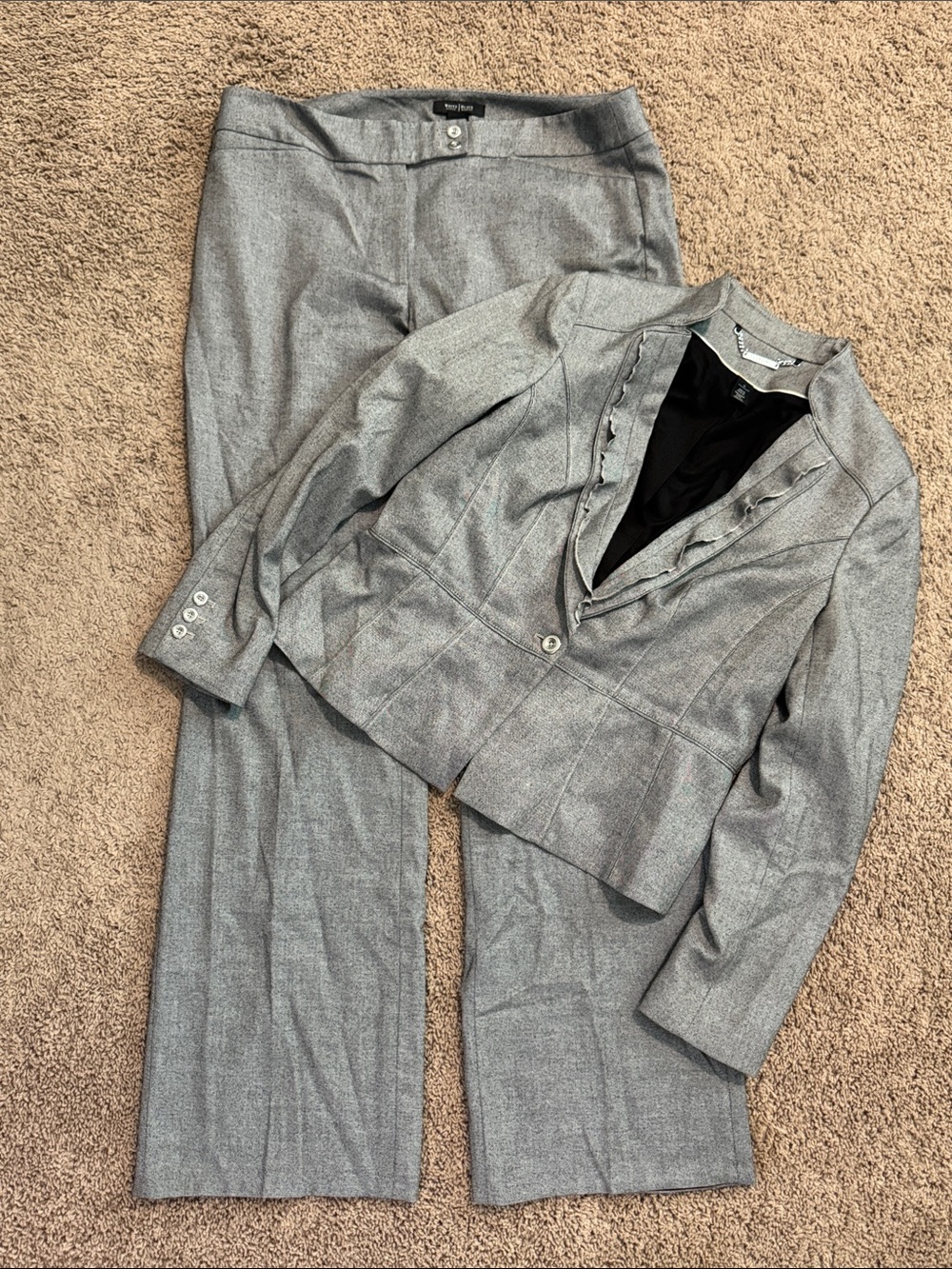 White House Black Market Gray Tailored Two-Piece Suit